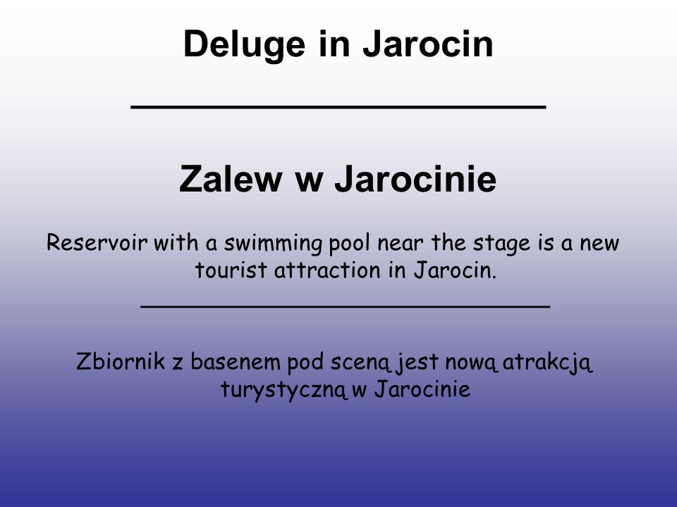 Deluge in Jarocin ____________________ Zalew w Jarocinie