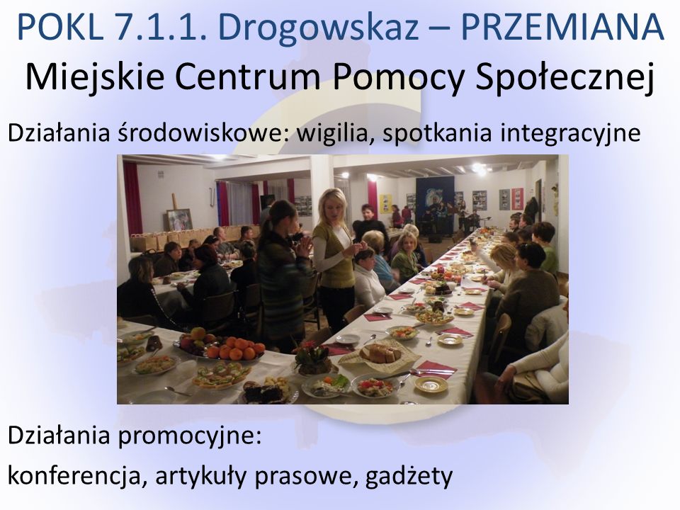 POKL Drogowskaz – PRZEMIANA Miejskie Centrum Pomocy Społecznej