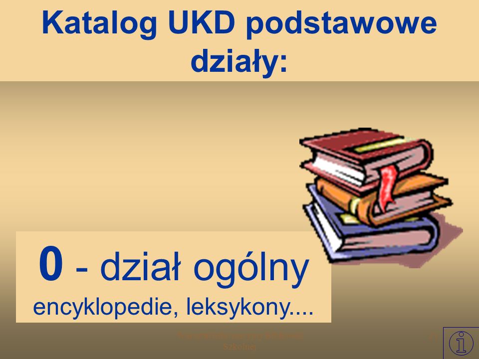 Katalog UKD podstawowe działy: