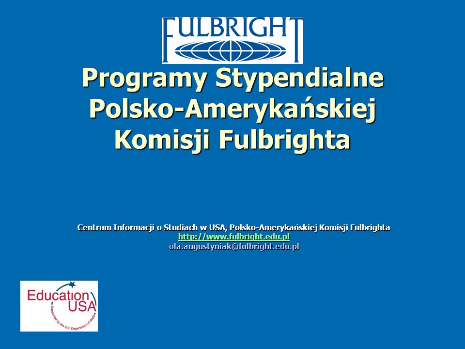 Programy Stypendialne Polsko-Amerykańskiej Komisji Fulbrighta