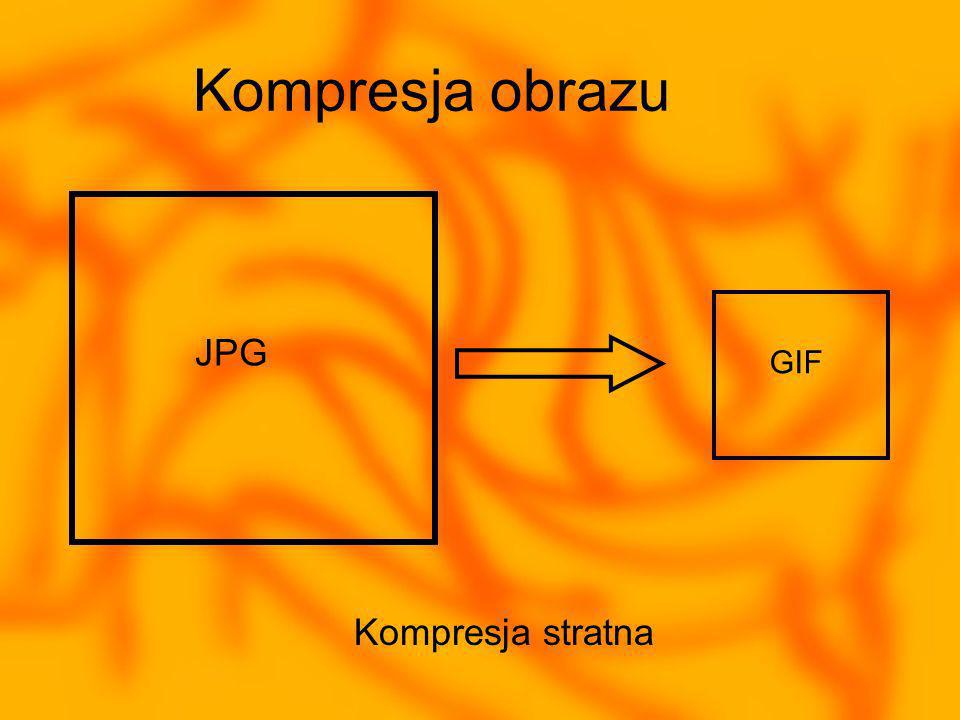 Kompresja obrazu JPG GIF Kompresja stratna