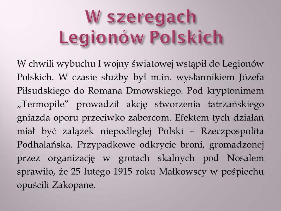 W szeregach Legionów Polskich