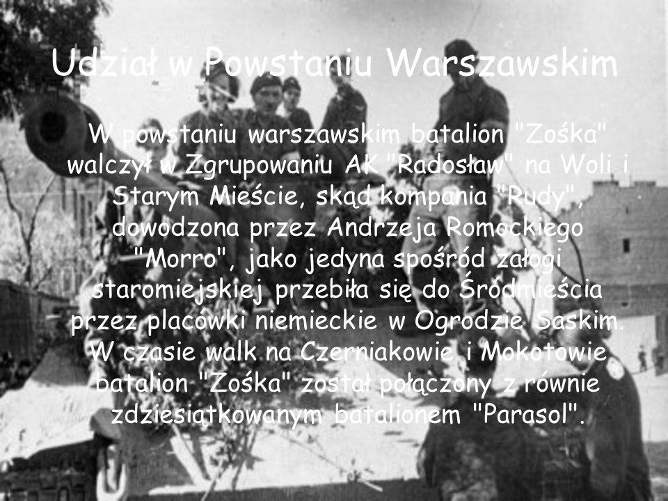 Udział w Powstaniu Warszawskim