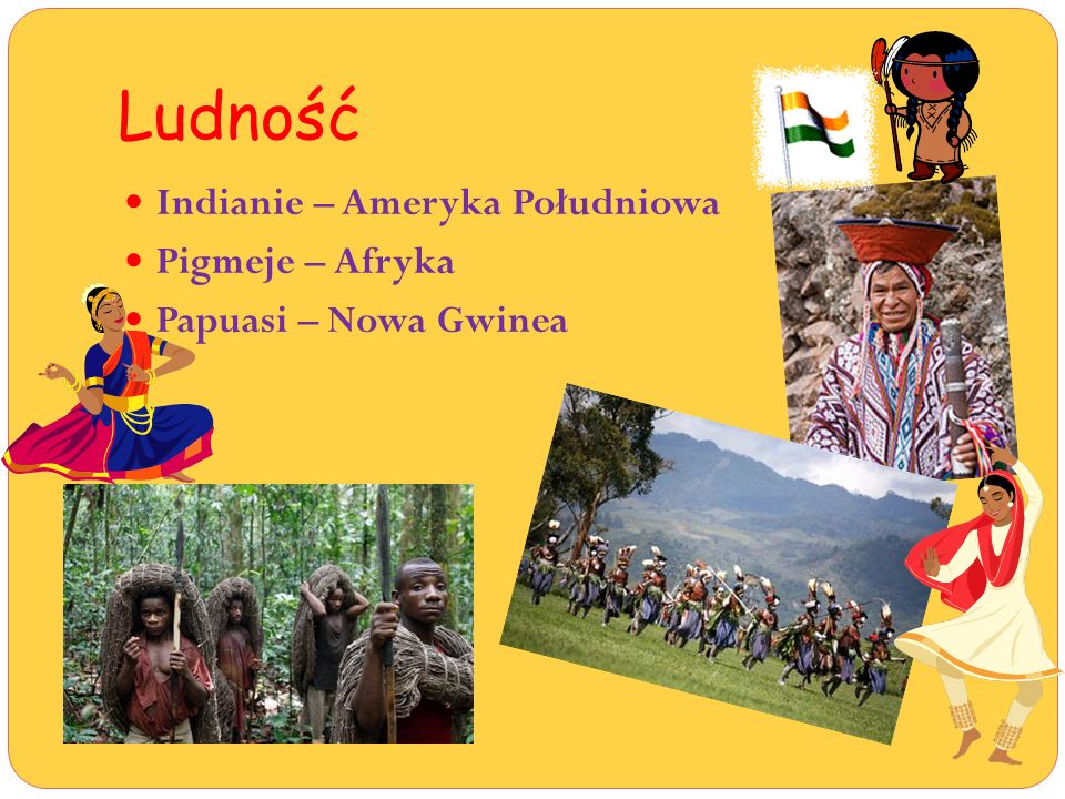 Ludność Indianie – Ameryka Południowa Pigmeje – Afryka