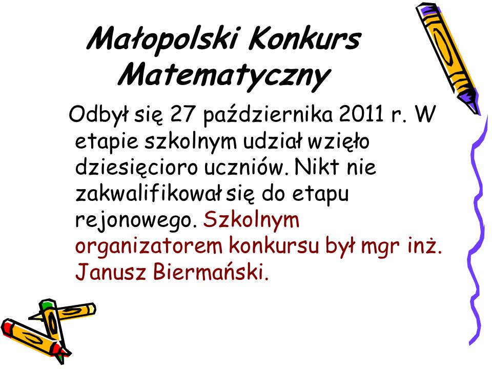 Małopolski Konkurs Matematyczny