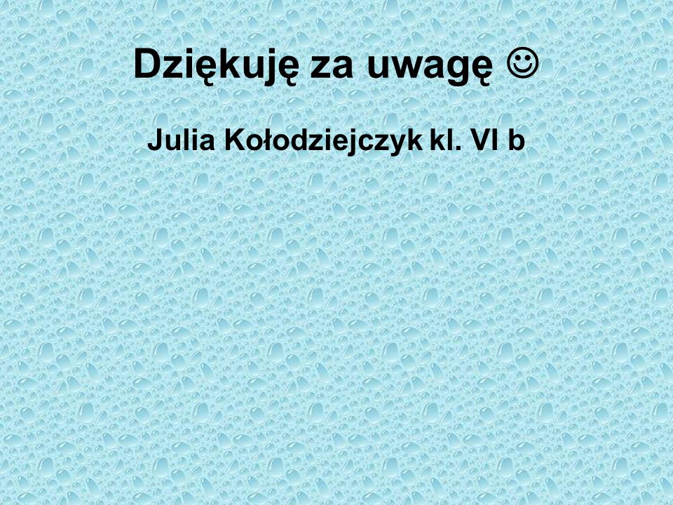 Julia Kołodziejczyk kl. VI b