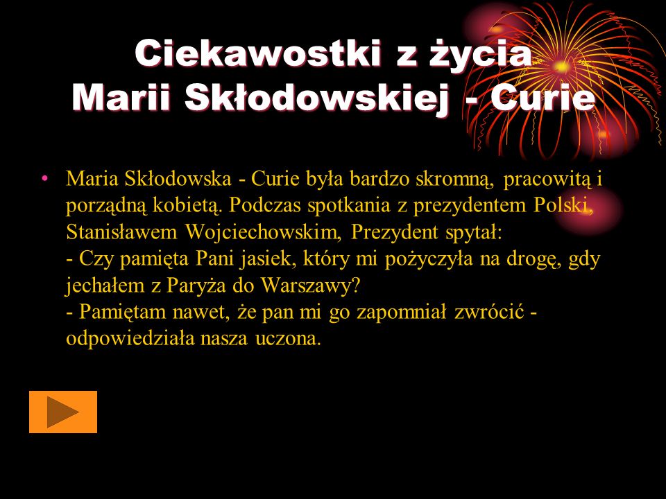Ciekawostki z życia Marii Skłodowskiej - Curie