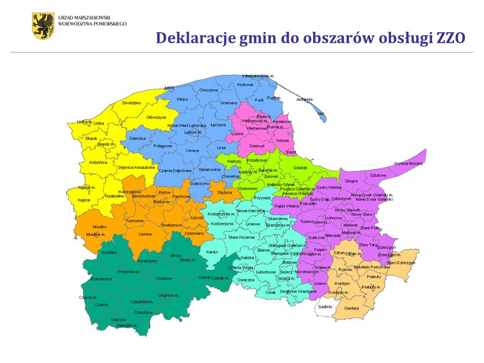 Deklaracje gmin do obszarów obsługi ZZO
