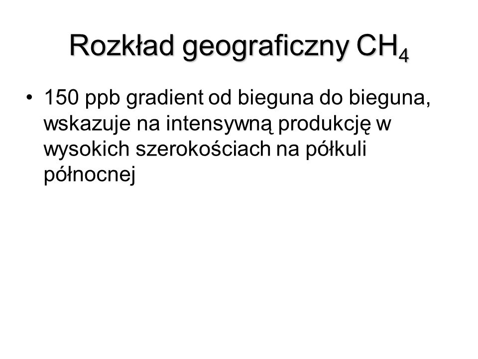 Rozkład geograficzny CH4