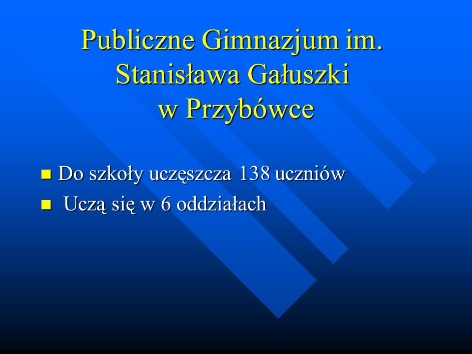 Publiczne Gimnazjum im. Stanisława Gałuszki w Przybówce