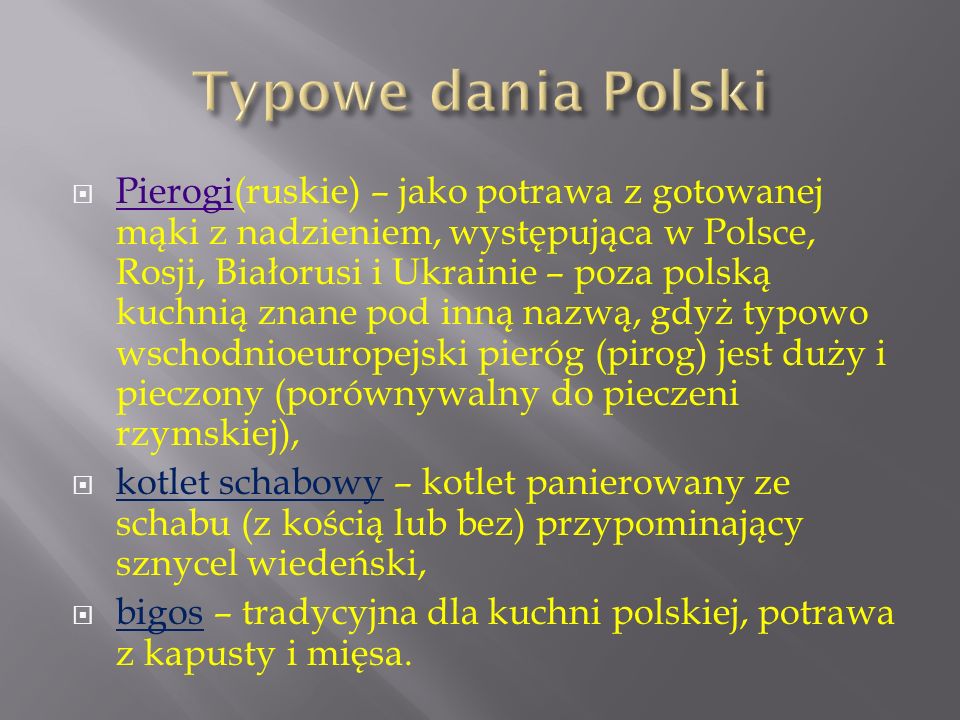 Typowe dania Polski