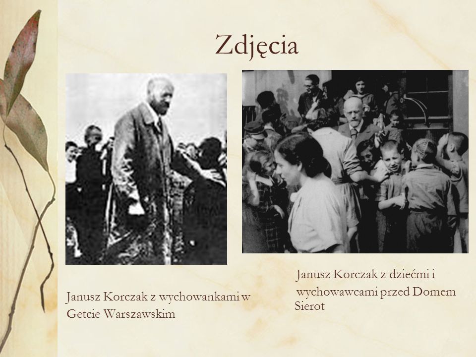 Zdjęcia Janusz Korczak z dziećmi i wychowawcami przed Domem Sierot