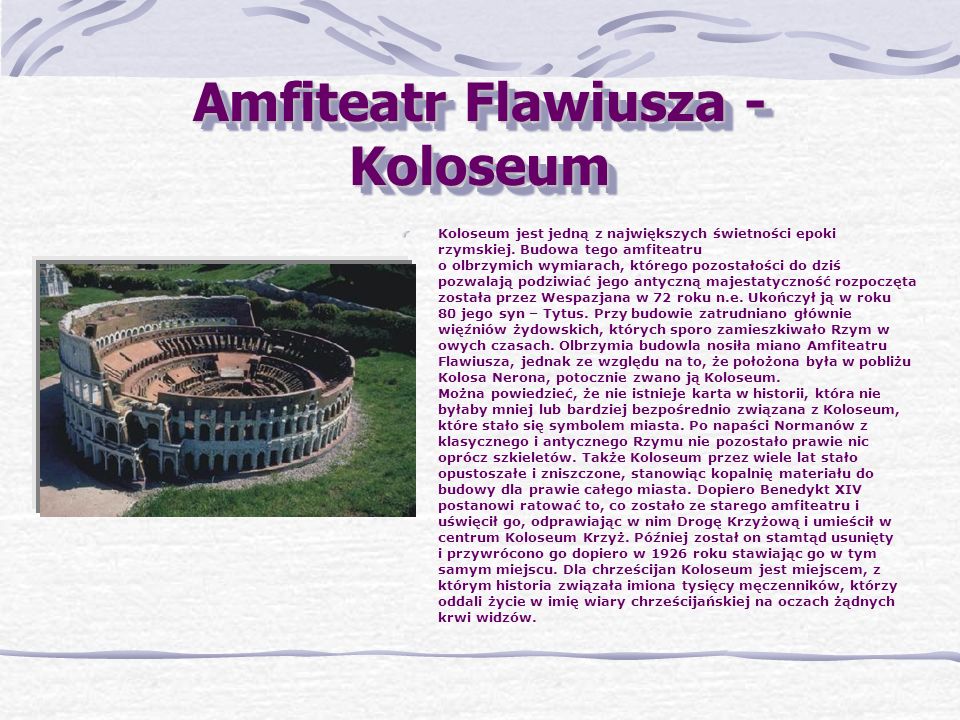 Amfiteatr Flawiusza - Koloseum