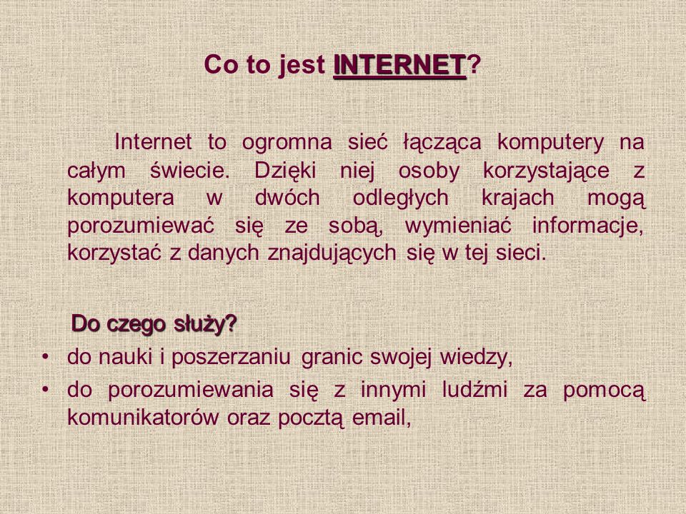Co to jest INTERNET