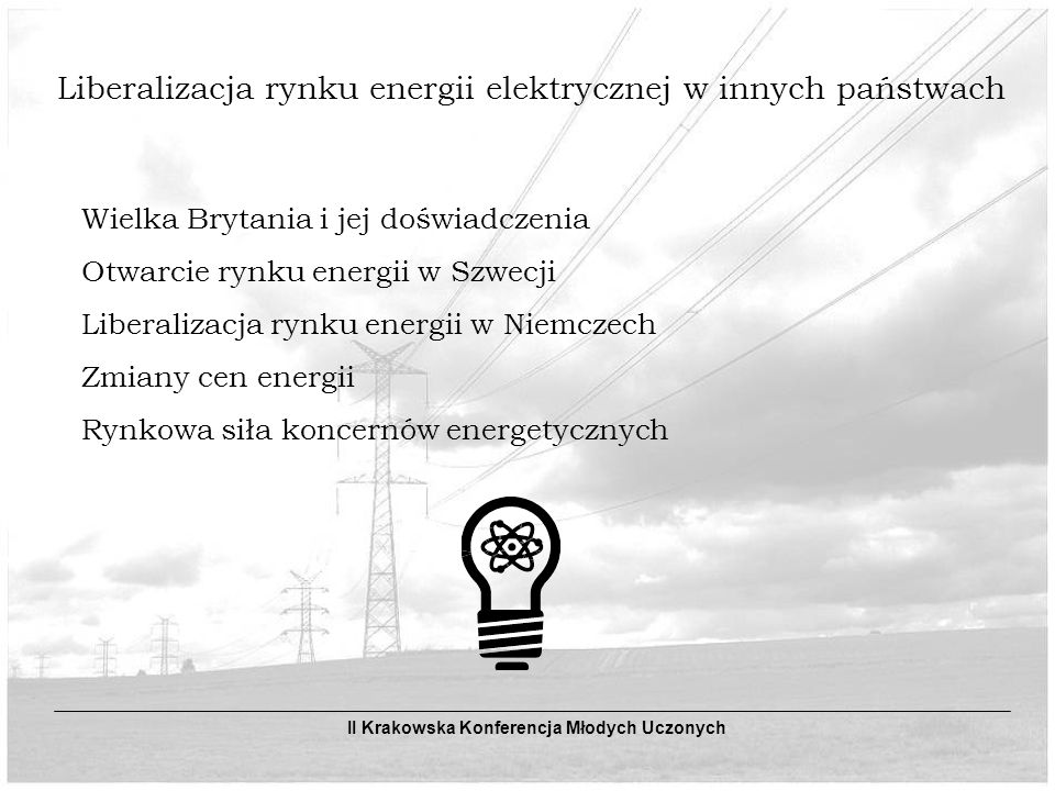 Liberalizacja rynku energii elektrycznej w innych państwach