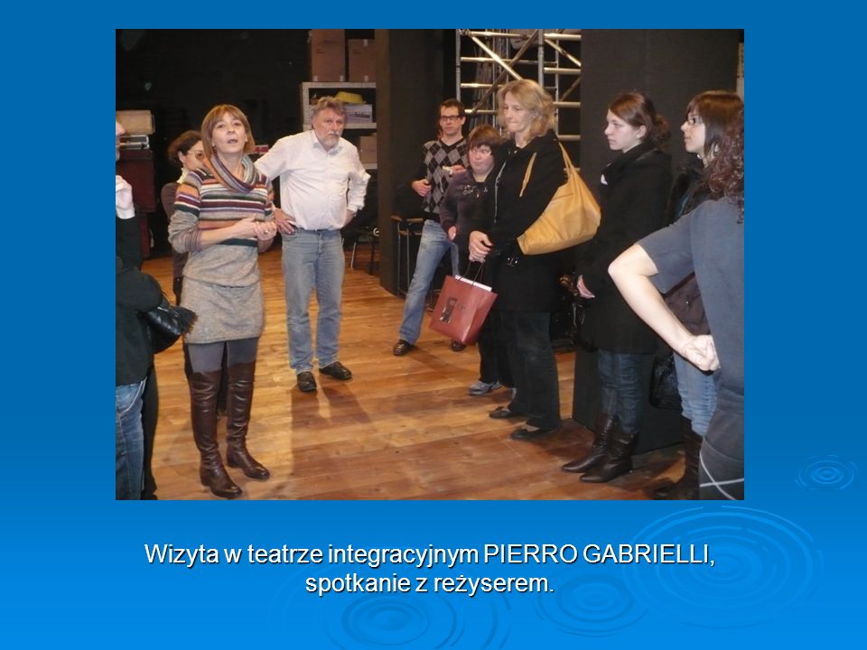 Wizyta w teatrze integracyjnym PIERRO GABRIELLI, spotkanie z reżyserem.