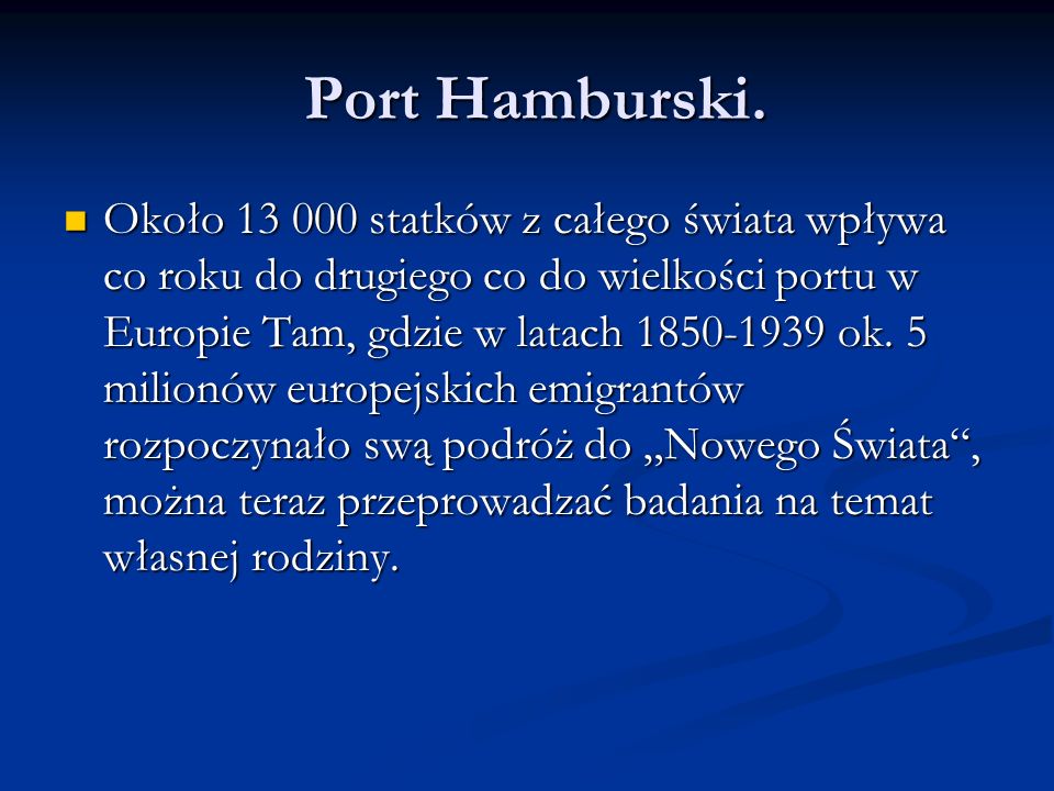 Port Hamburski.