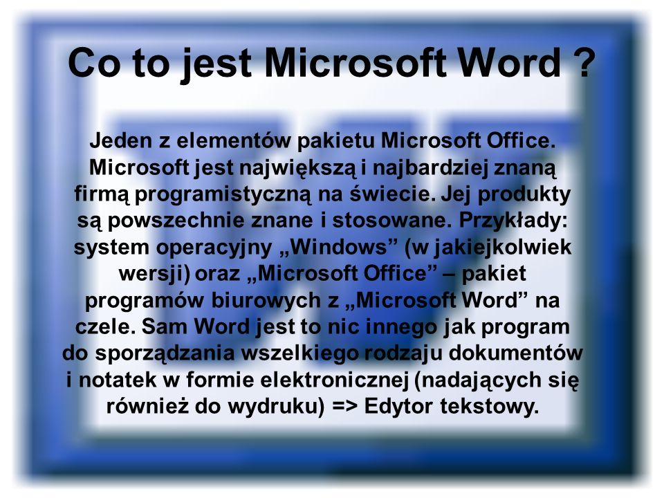 Co to jest Microsoft Word