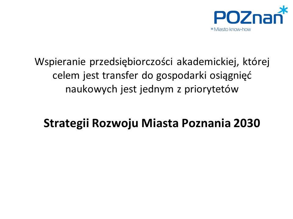 Strategii Rozwoju Miasta Poznania 2030