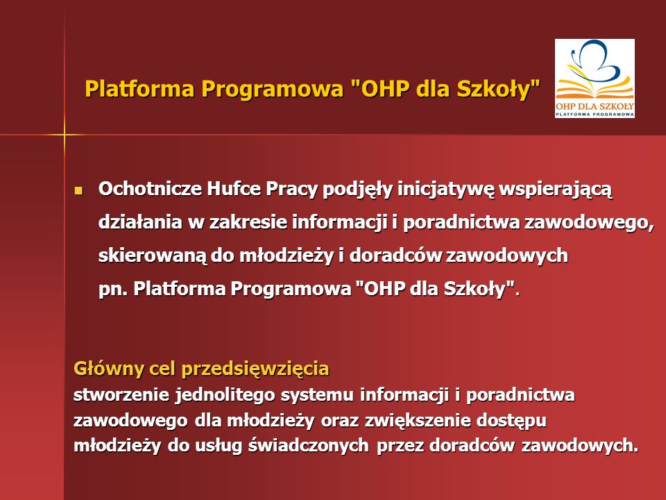 Platforma Programowa OHP dla Szkoły