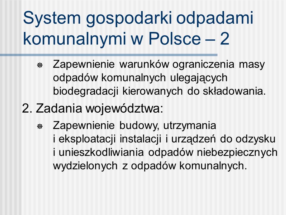 System gospodarki odpadami komunalnymi w Polsce – 2