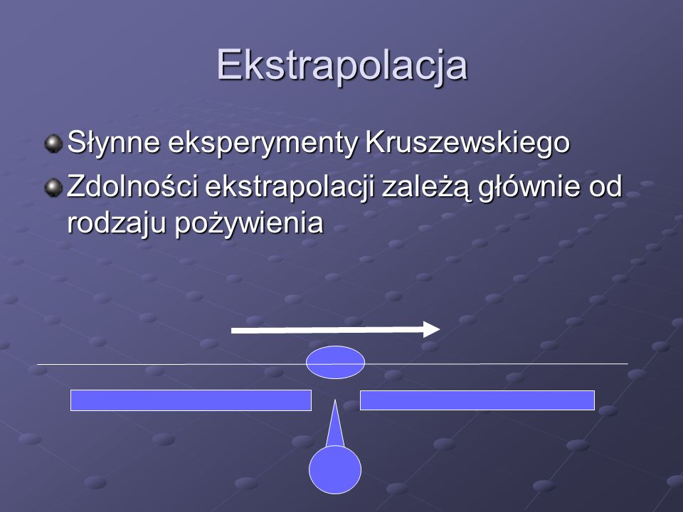 Ekstrapolacja Słynne eksperymenty Kruszewskiego