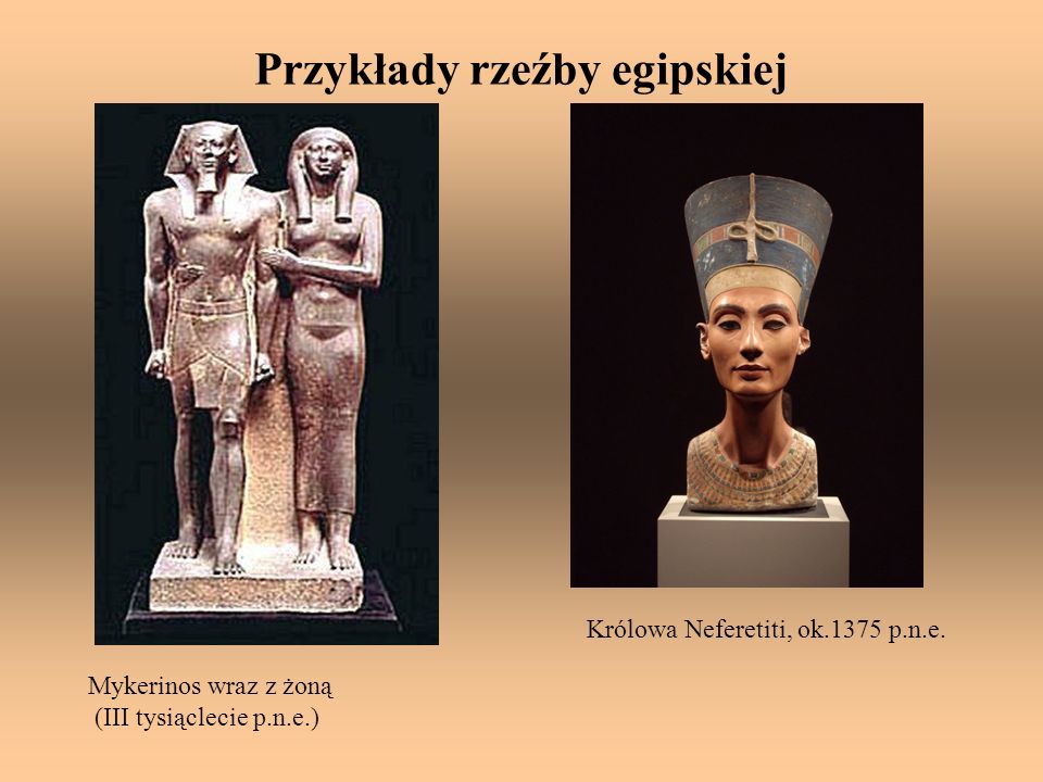 Przykłady rzeźby egipskiej