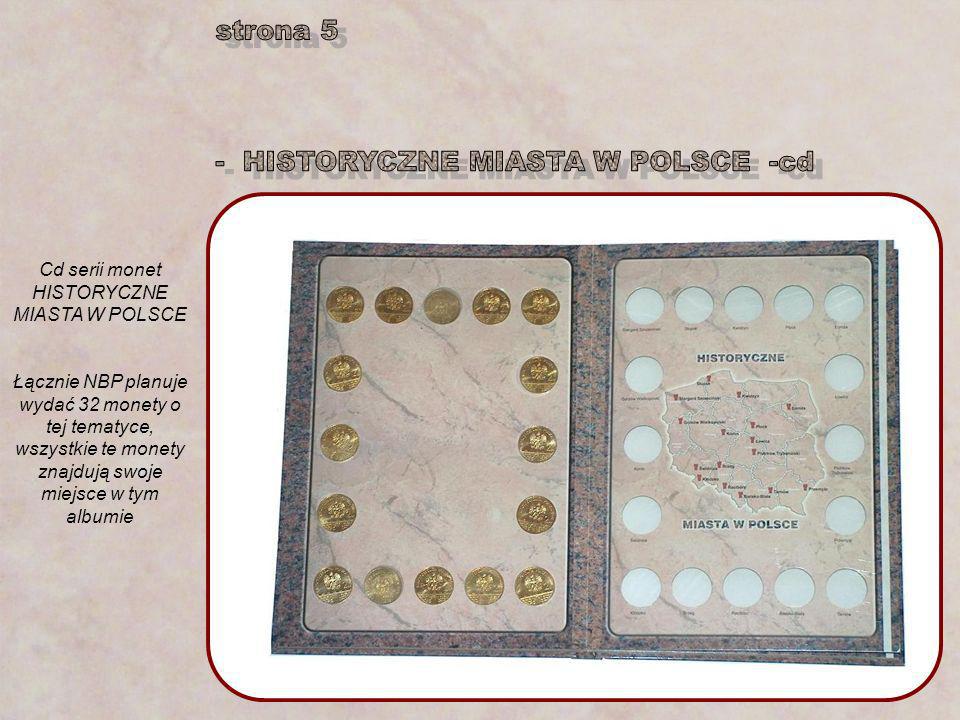 Cd serii monet HISTORYCZNE MIASTA W POLSCE
