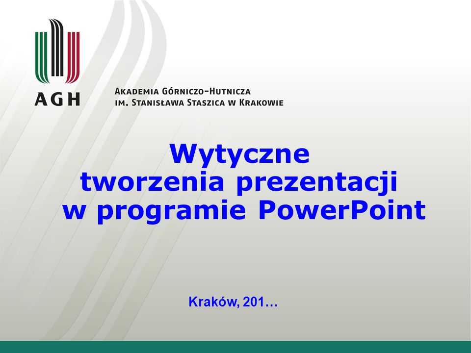 Wytyczne tworzenia prezentacji w programie PowerPoint