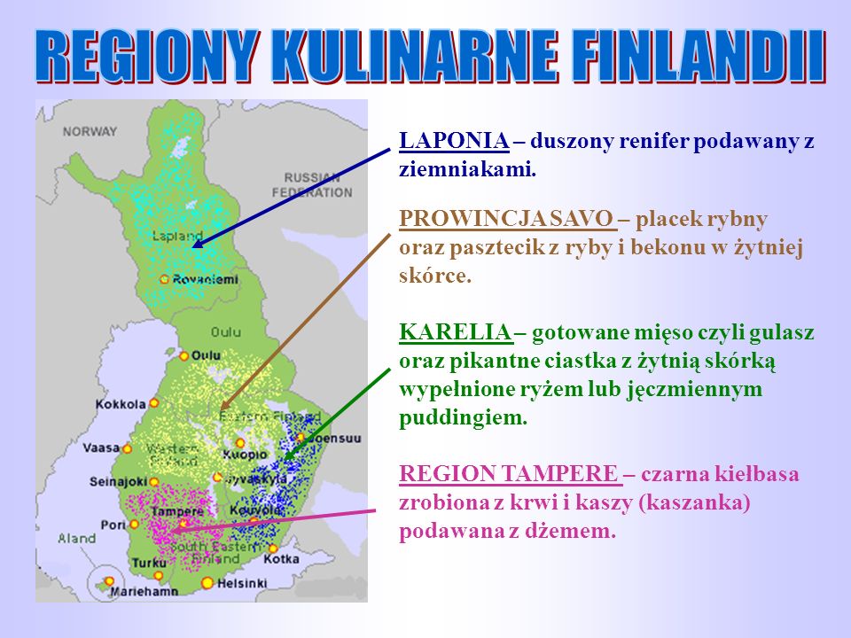 REGIONY KULINARNE FINLANDII