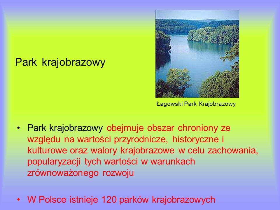 Park krajobrazowy Łagowski Park Krajobrazowy