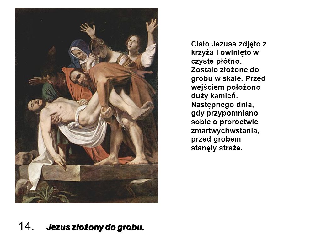 Ciało Jezusa zdjęto z krzyża i owinięto w czyste płótno