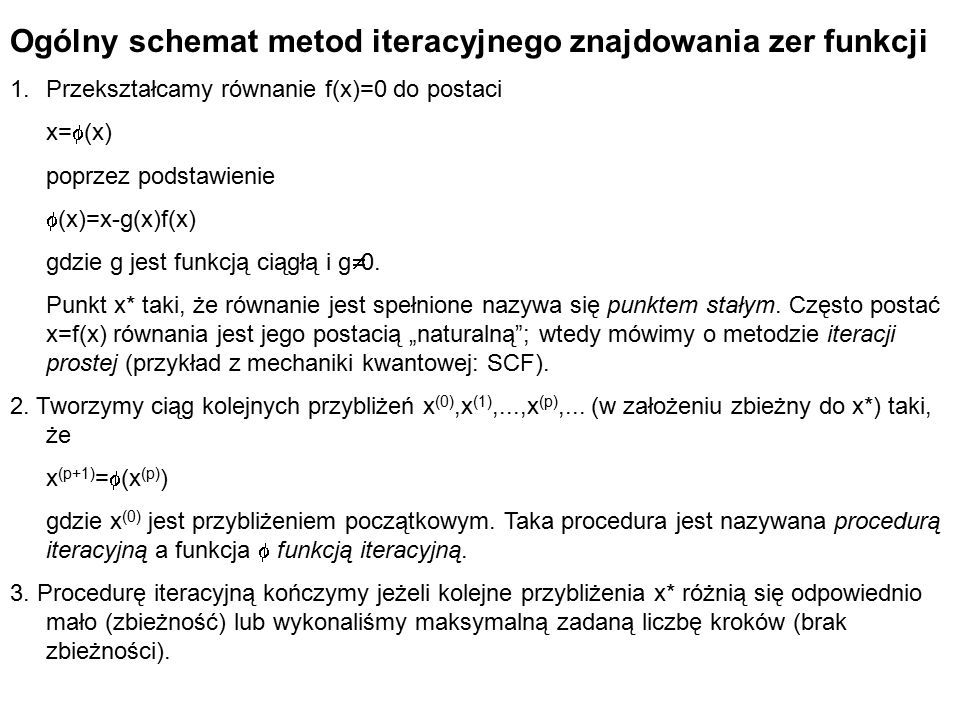 Metody Nieinkluzyjne Metoda Iteracji Prostej Ppt Pobierz