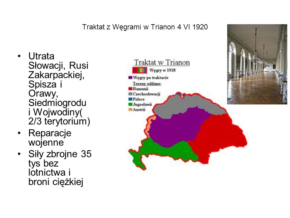 Traktat z Węgrami w Trianon 4 VI 1920