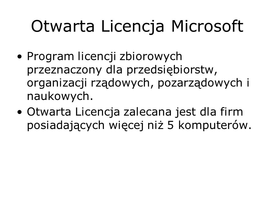 Otwarta Licencja Microsoft