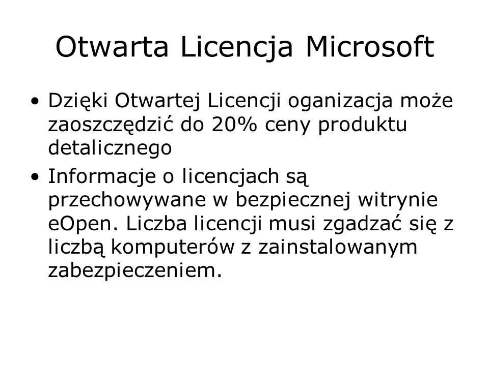 Otwarta Licencja Microsoft