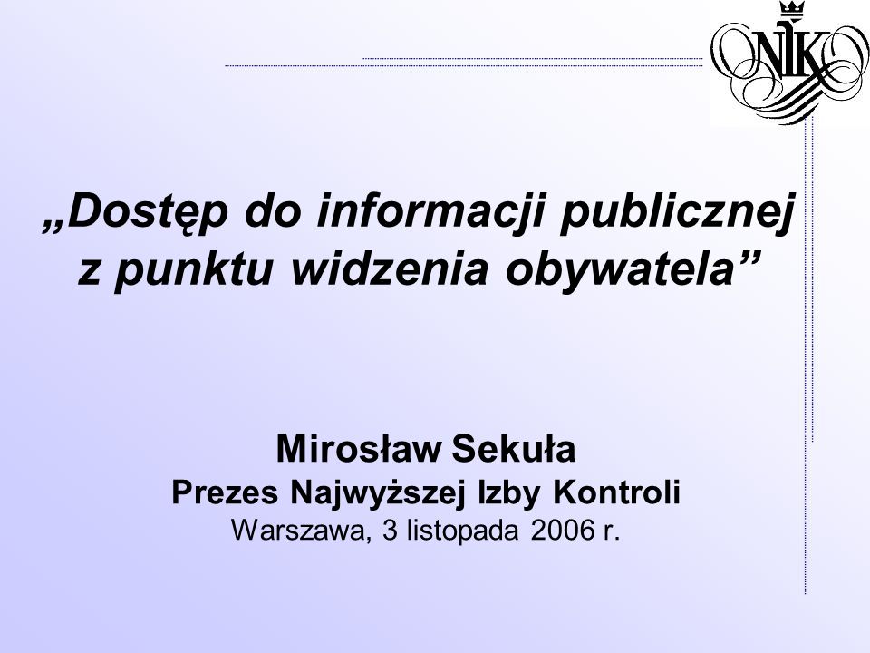 „Dostęp do informacji publicznej z punktu widzenia obywatela