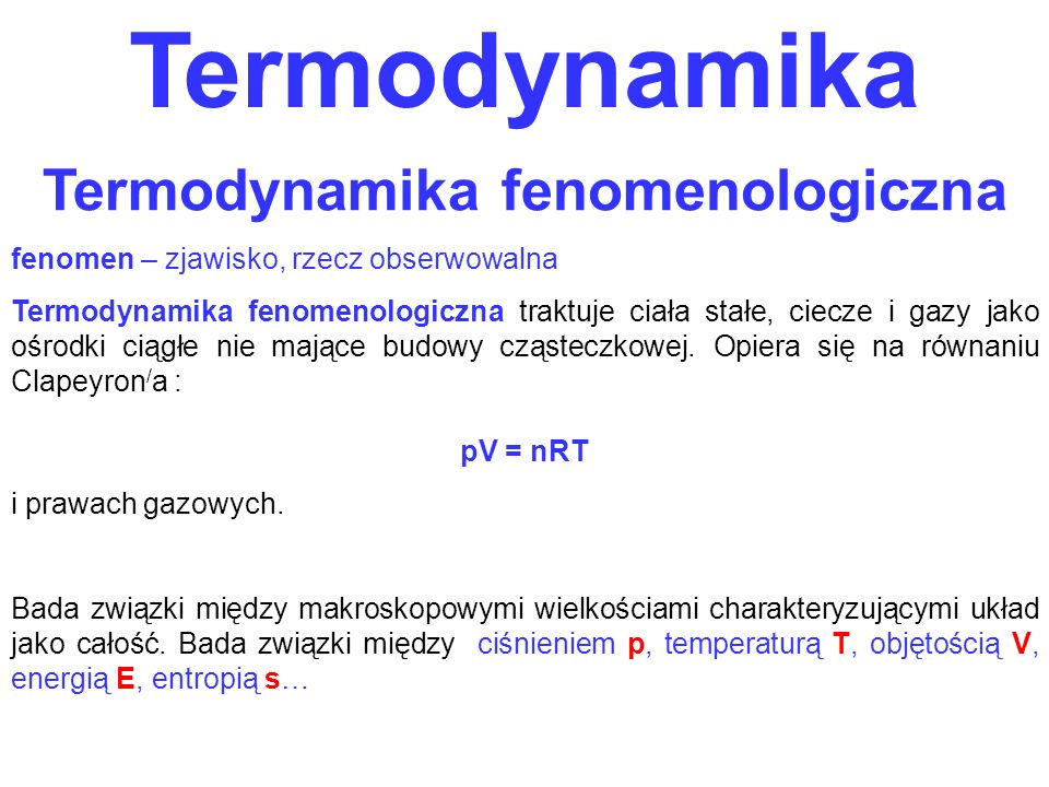 Termodynamika fenomenologiczna
