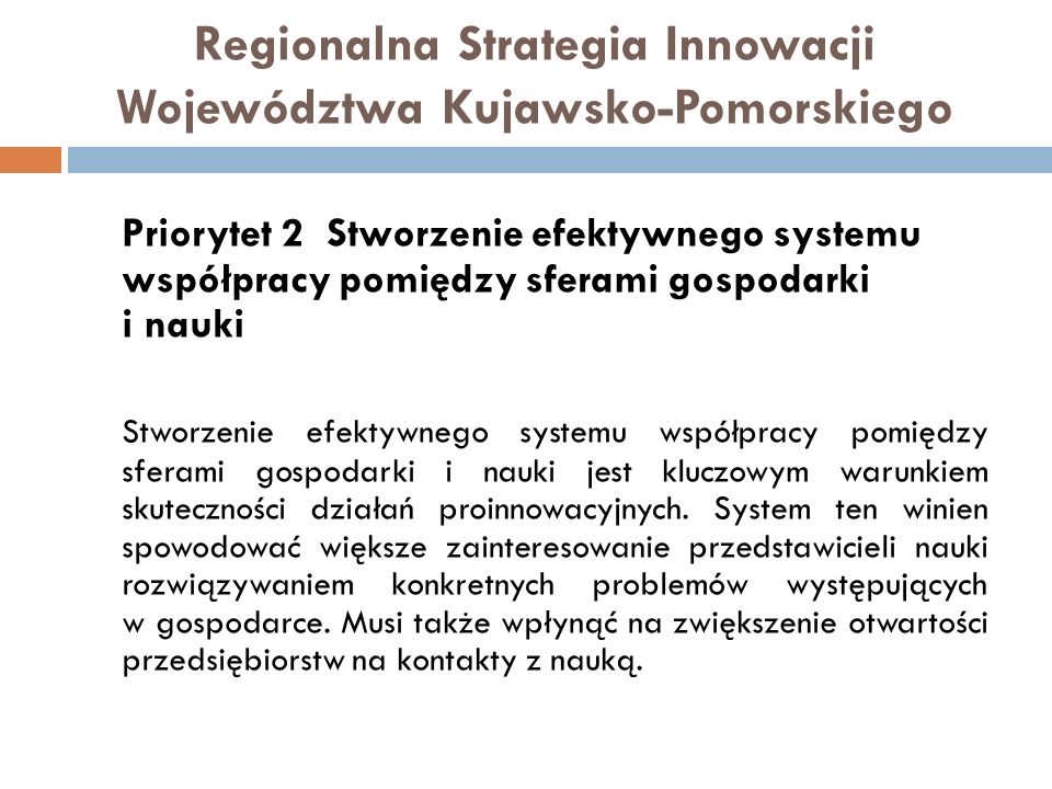 Regionalna Strategia Innowacji Województwa Kujawsko-Pomorskiego