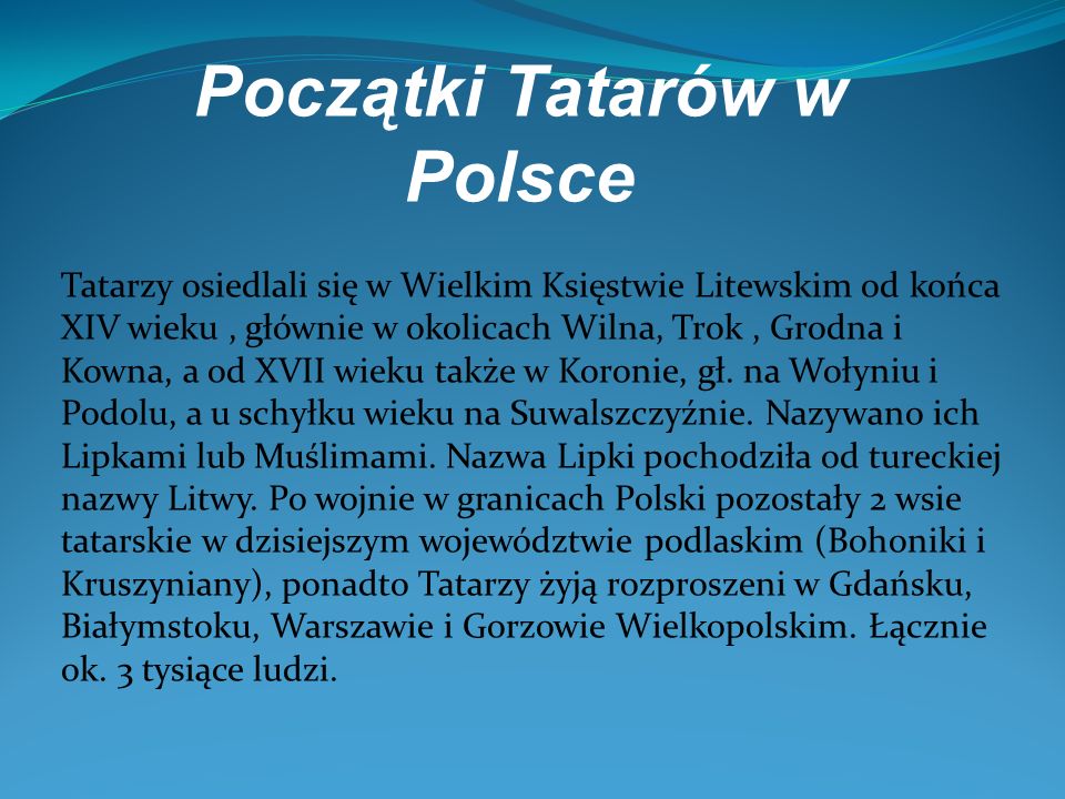Początki Tatarów w Polsce