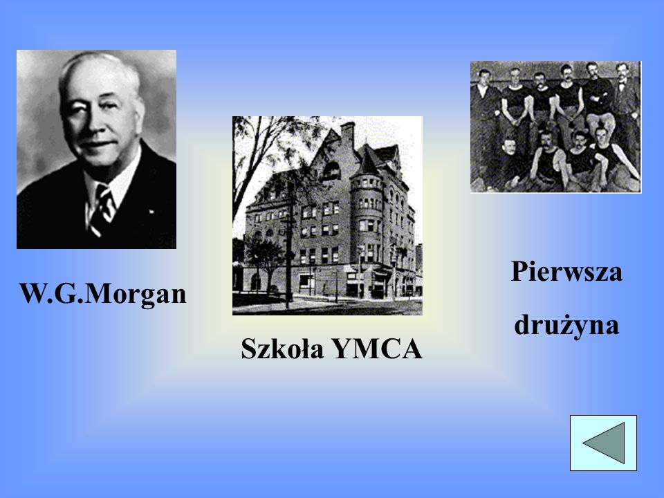 Pierwsza drużyna W.G.Morgan Szkoła YMCA