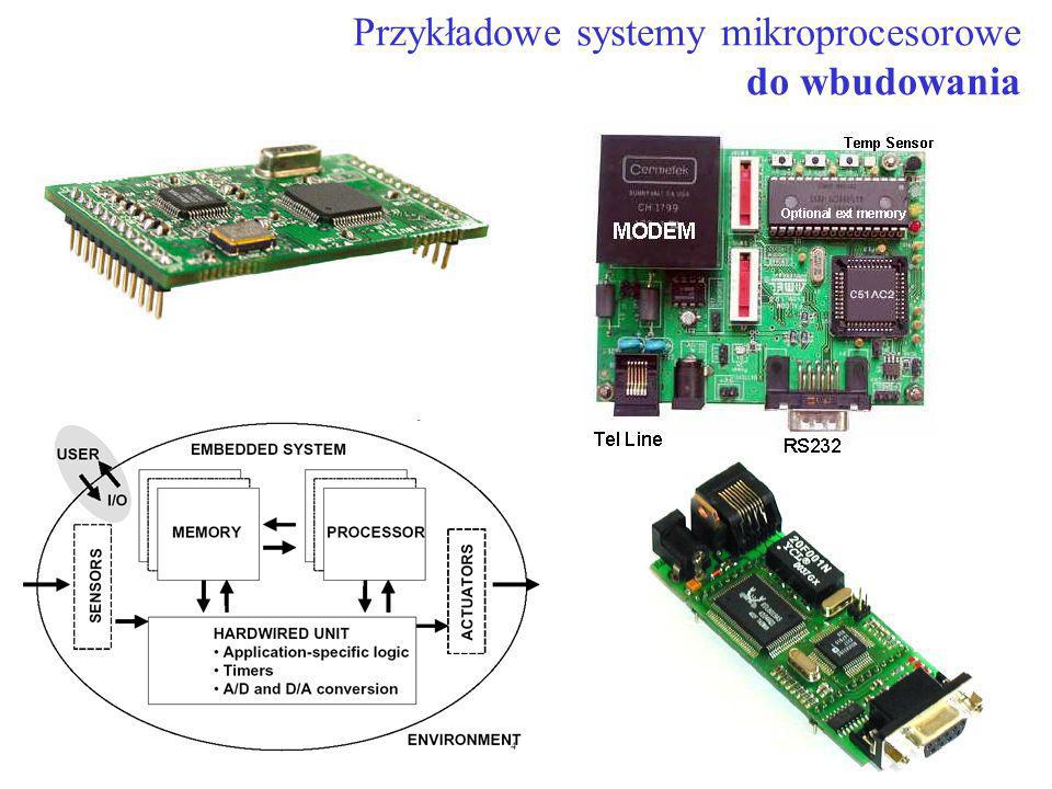Przykładowe systemy mikroprocesorowe do wbudowania