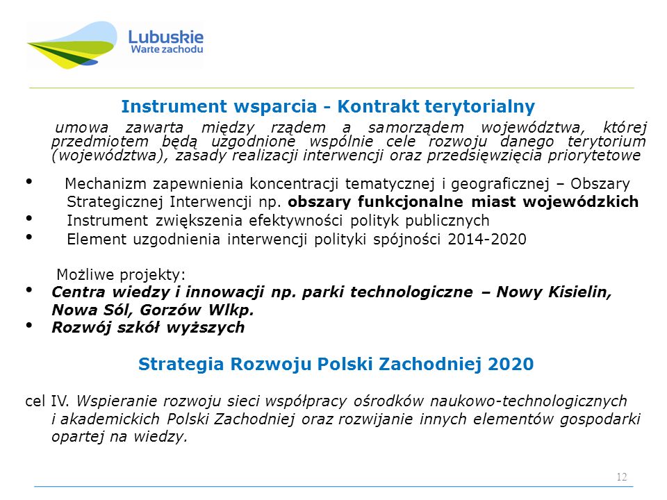 Strategia Rozwoju Polski Zachodniej 2020
