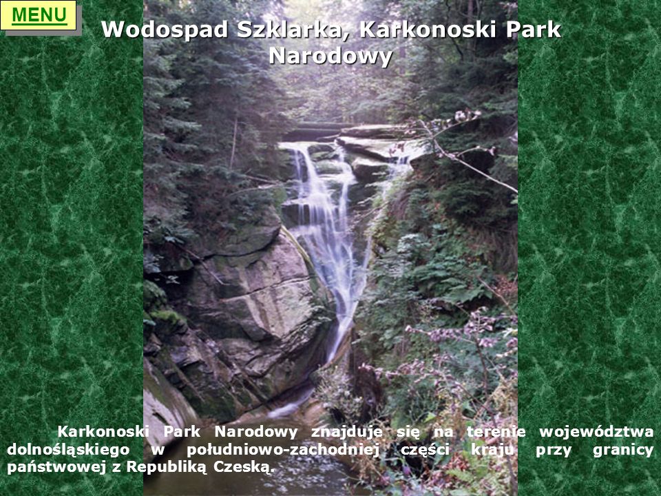 Wodospad Szklarka, Karkonoski Park Narodowy
