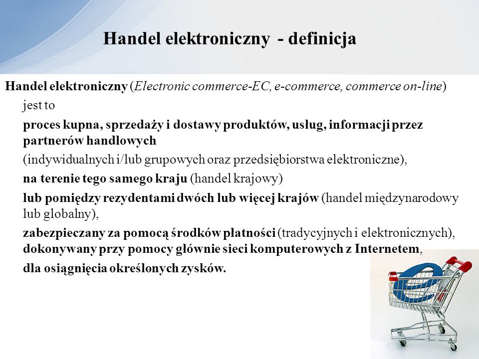 Handel elektroniczny - definicja