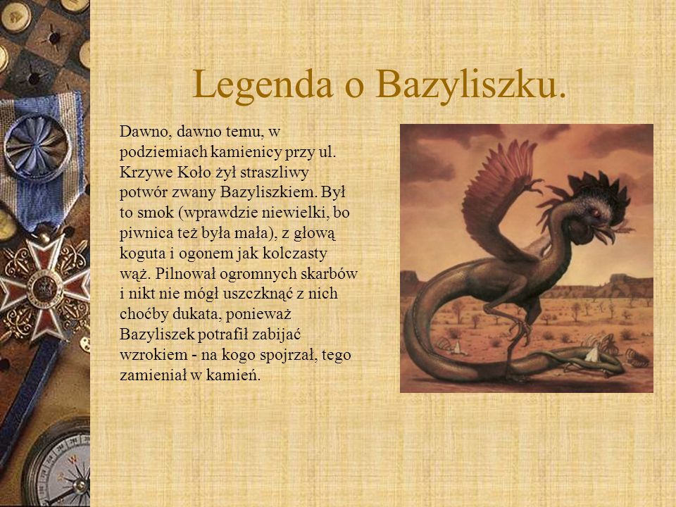 Legenda o Bazyliszku.