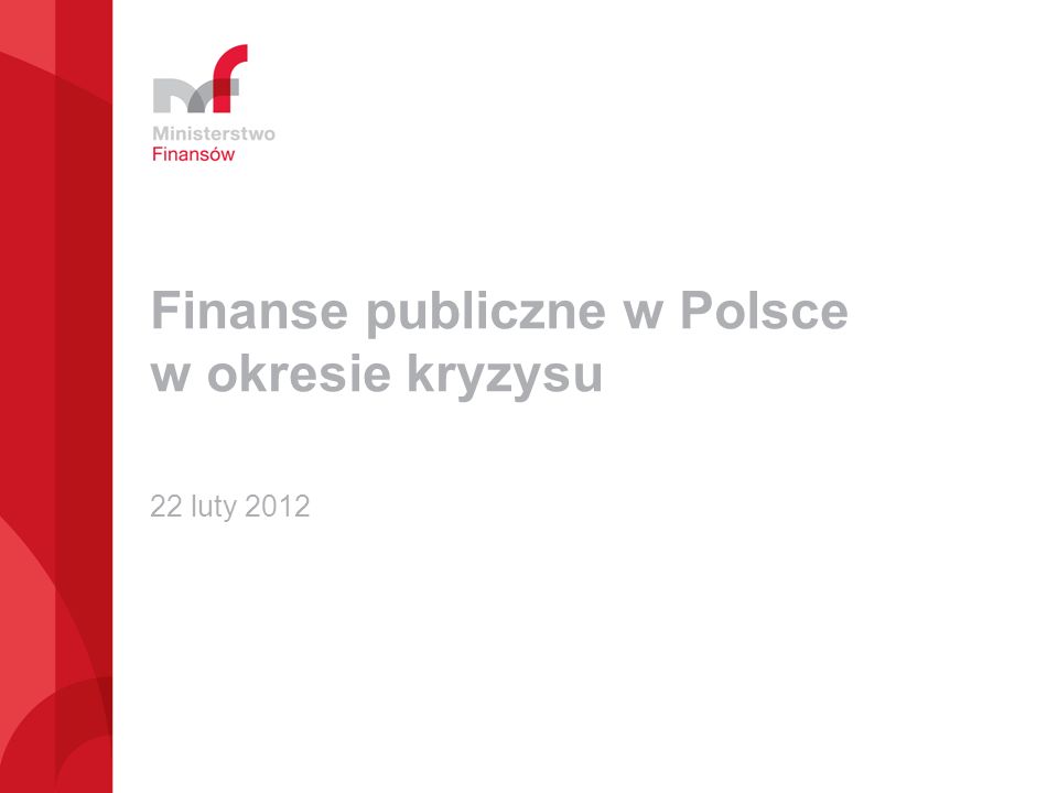 Finanse publiczne w Polsce w okresie kryzysu