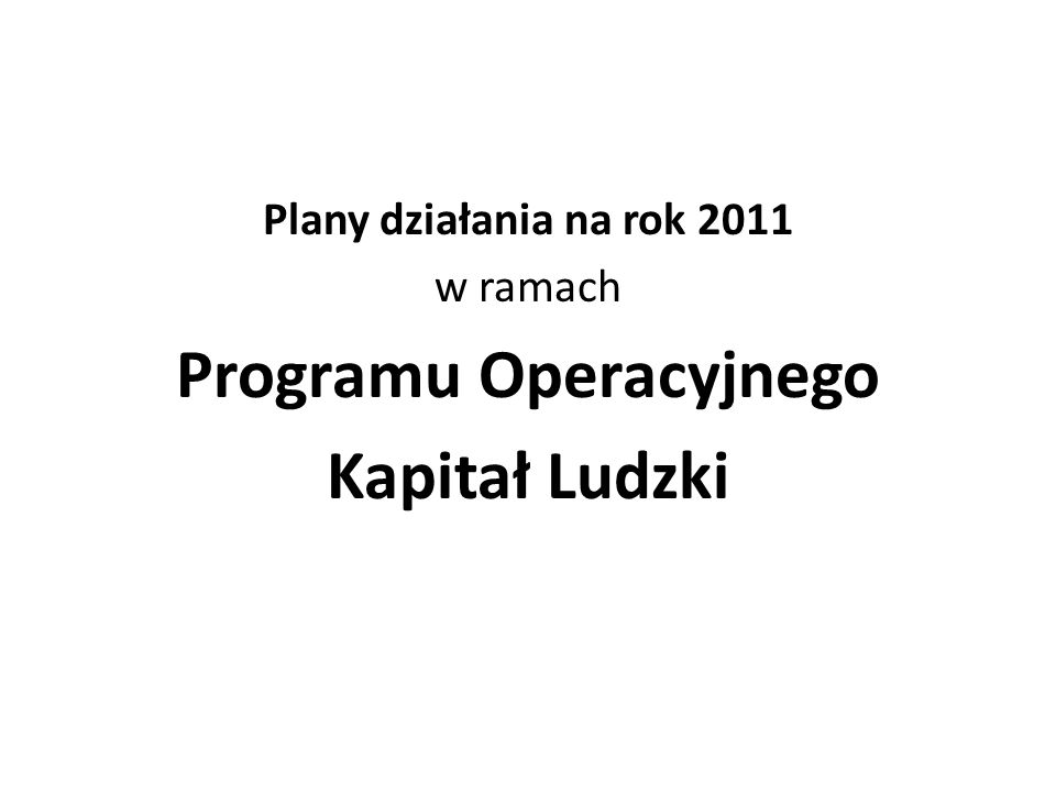 Programu Operacyjnego