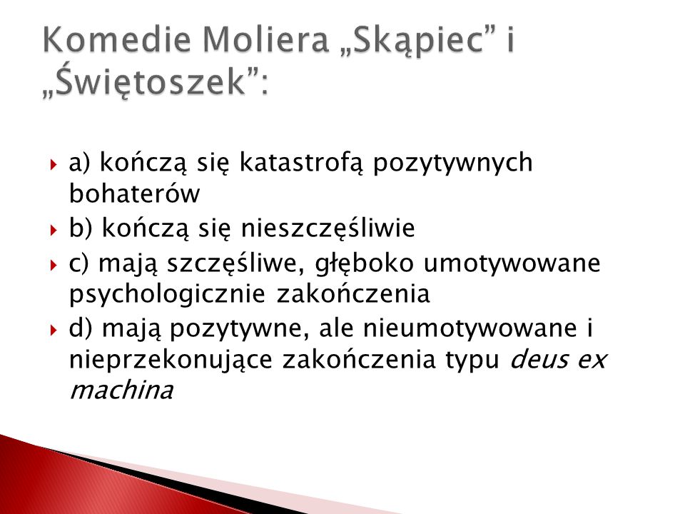 Komedie Moliera „Skąpiec i „Świętoszek :