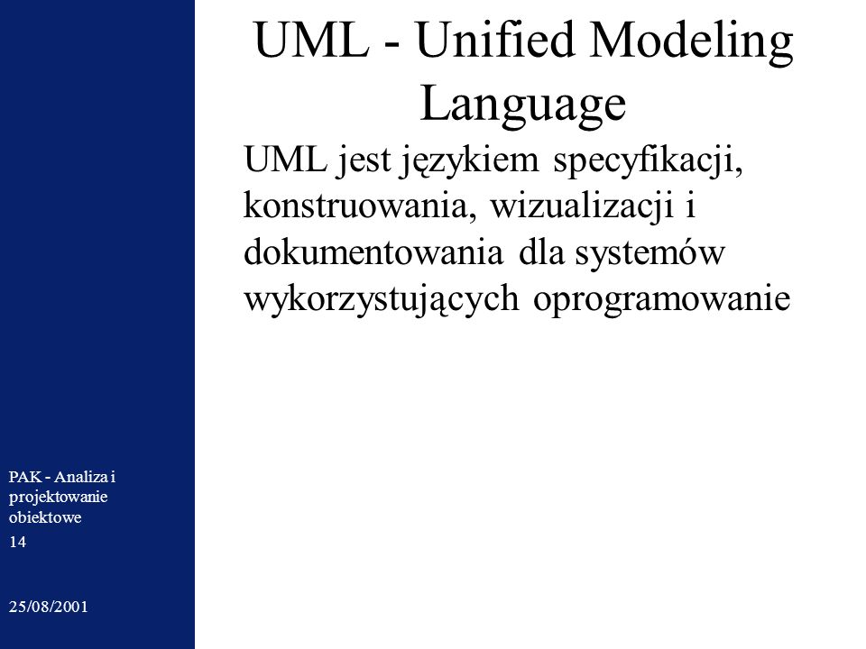 UML - Unified Modeling Language